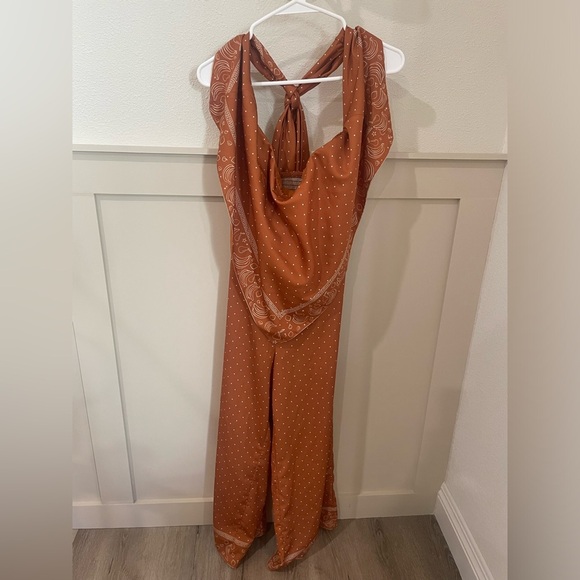 Finders Keepers Strapless Orange Vanish Jumpsuit Polka Dot Fruit - Picture 7 of 16